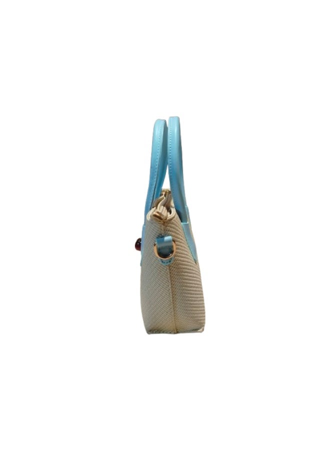 Miu Miu Luxury women's handbag, beige and baby blue - Image 3
