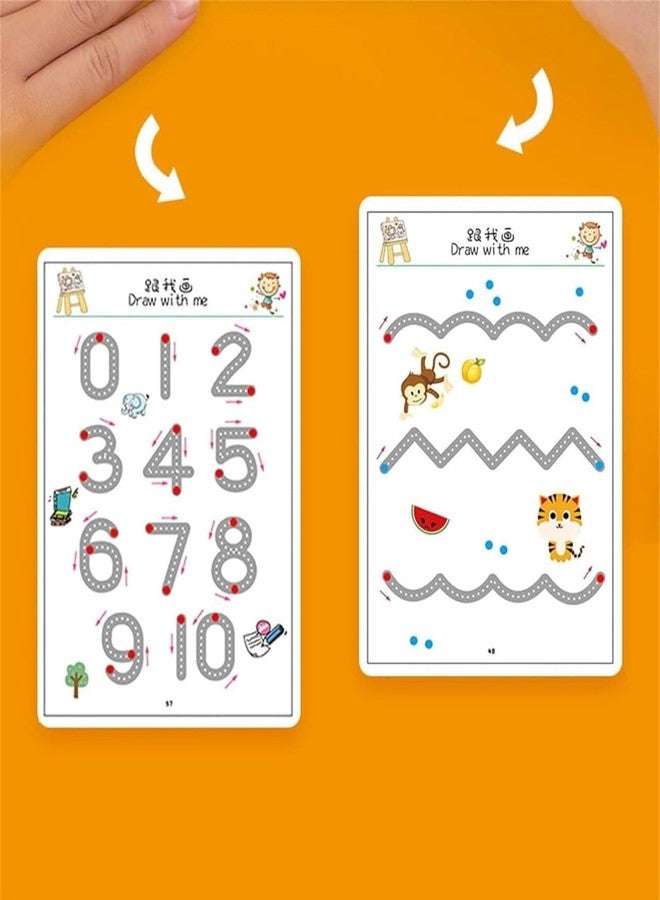 KLIVE Kids Tracing Workbook for Preschool Letter Writing Number Practice Handwriting Improvement Pen Grip Control and Fine Motor Development Reusable Book Kit-Stroke Line Dot to Dot - Image 5