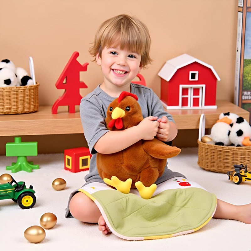 Ryttir Large Chicken Plush - 17.7" Extra Soft Chicken Stuffed Animal Hugging Pillow with Rotund Belly,Safety Nursery Decor & Sensory Comfort,Cuddle Companion for Kids(Valentine Gender Neutral Gift) - Image 5