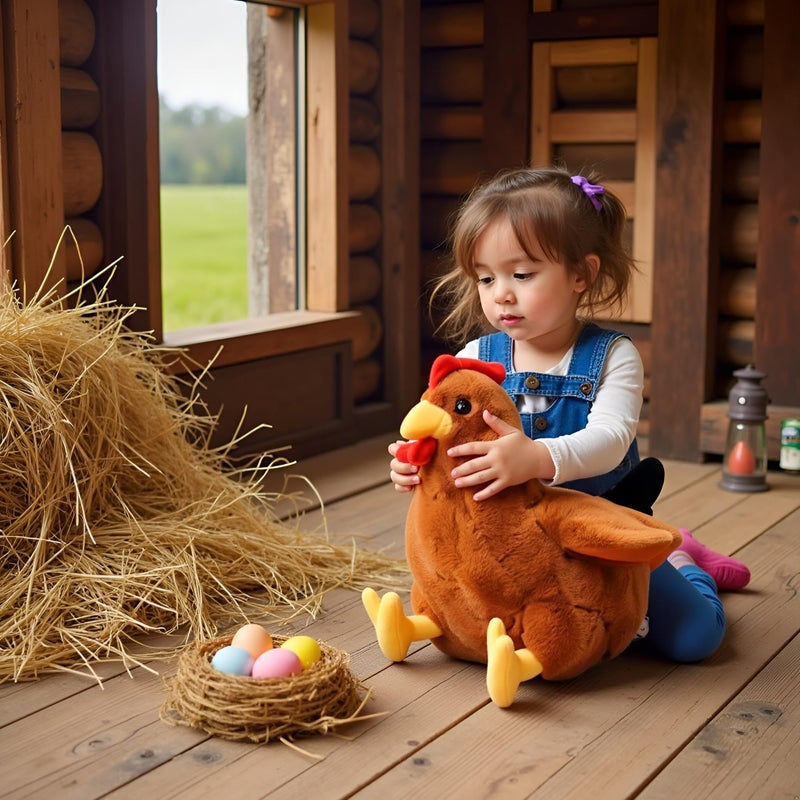 Ryttir Large Chicken Plush - 17.7" Extra Soft Chicken Stuffed Animal Hugging Pillow with Rotund Belly,Safety Nursery Decor & Sensory Comfort,Cuddle Companion for Kids(Valentine Gender Neutral Gift) - Image 2