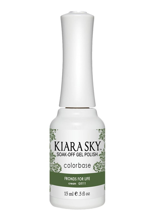 KIARA SKY Gel Polish | Soak-Off All In One 0.5 fl oz | G5111 Fronds for Life (Moss Green Shade) - Image 1