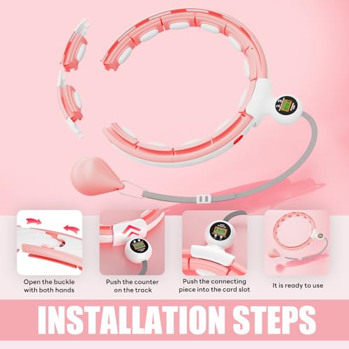 FYA Smart Hula Infinity Hoop for Weight Loss, Fitness Quiet Hula Circle with Ball and Counter, Exercise Hoop for Women Slimmer Waist, Abs Workout Equipment - Image 5