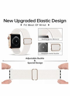 Y&D Stretchy Solo Loop Strap Compatible with Apple Watch Bands 42mm 44mm 45mm, Adjustable Braided Sport Elastic Wristbands Women Men Straps for iWatch Series 7/6/5/4/3/2/1/SE, 3 Pcs  - Image 2