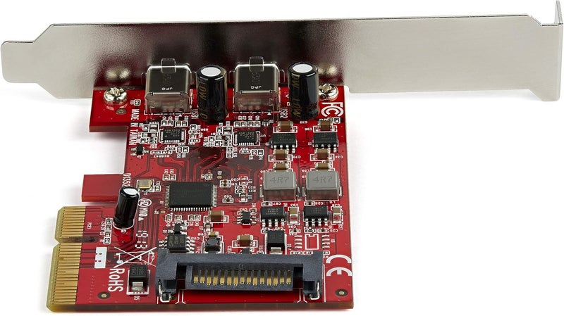 StarTech .com بطاقة PCIe 2-Port USB 3.2 Gen 2، محول USB-C 10Gbps PCI Express 3.0 x4، بيانات فقط، ويندوز/ماك أو إس/لينكس، TAA - Image 3