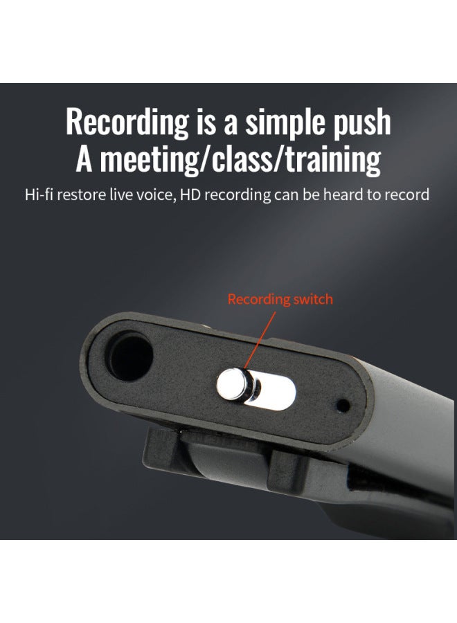 مشبك خلفي منخفض التكلفة Q20 مسجل التعلم للمؤتمرات Mp3ai ذكي احترافي عالي الدقة لتقليل الضوضاء قلم تسجيل نشط بالصوت - اللون: الإنجليزية Q20 محايدة عبر الحدود (مع مشبك خلفي) - السعة: 16 جيجابايت - Image 3