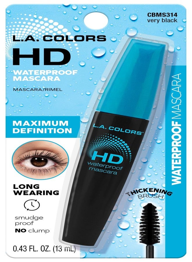 L.A. COLORS HD Waterproof Mascara, Very Black - Carded CBMS314 - Image 1