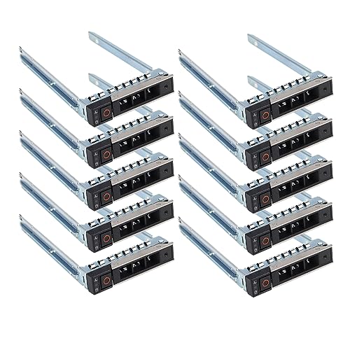 Heretom 10-Pack Hard Drive Bracket 2.5" SSD Bracket DXD9H 0DXD9H Hard Drive Tray Caddy Compatible for Dell PowerEdge 16th Generation T560 R660 R6615 R6625 R7615 R7625 R760 R760xs R860 R960 HS5610 HS5620 - Image 1