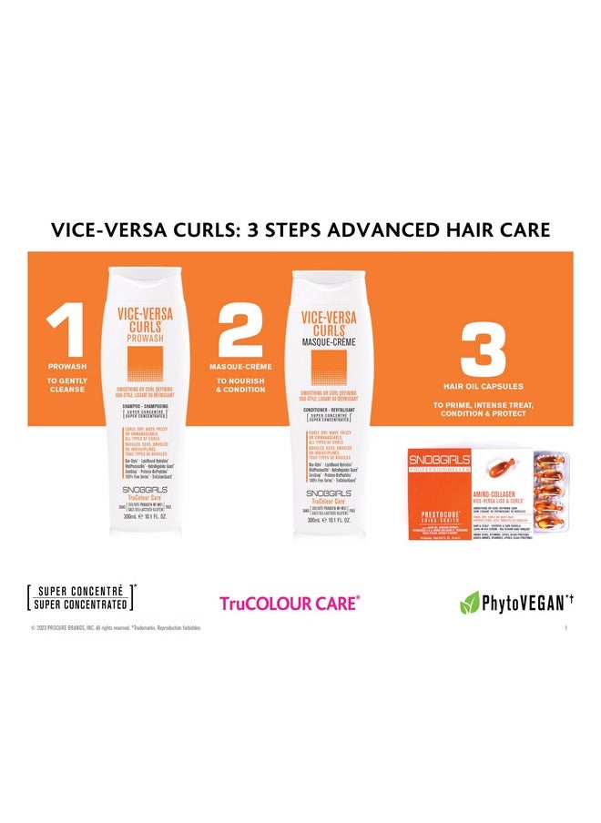 SNOBGIRLS Viceversa Curls Vegan Curly Hair Shampoo Smoothing Or Curl Defining. Super Concentrated For Curly Dry Wavy Frizzy Unmanageable Hair All Types Of Curls Curly Hair Salon Hair Care.  - Image 5