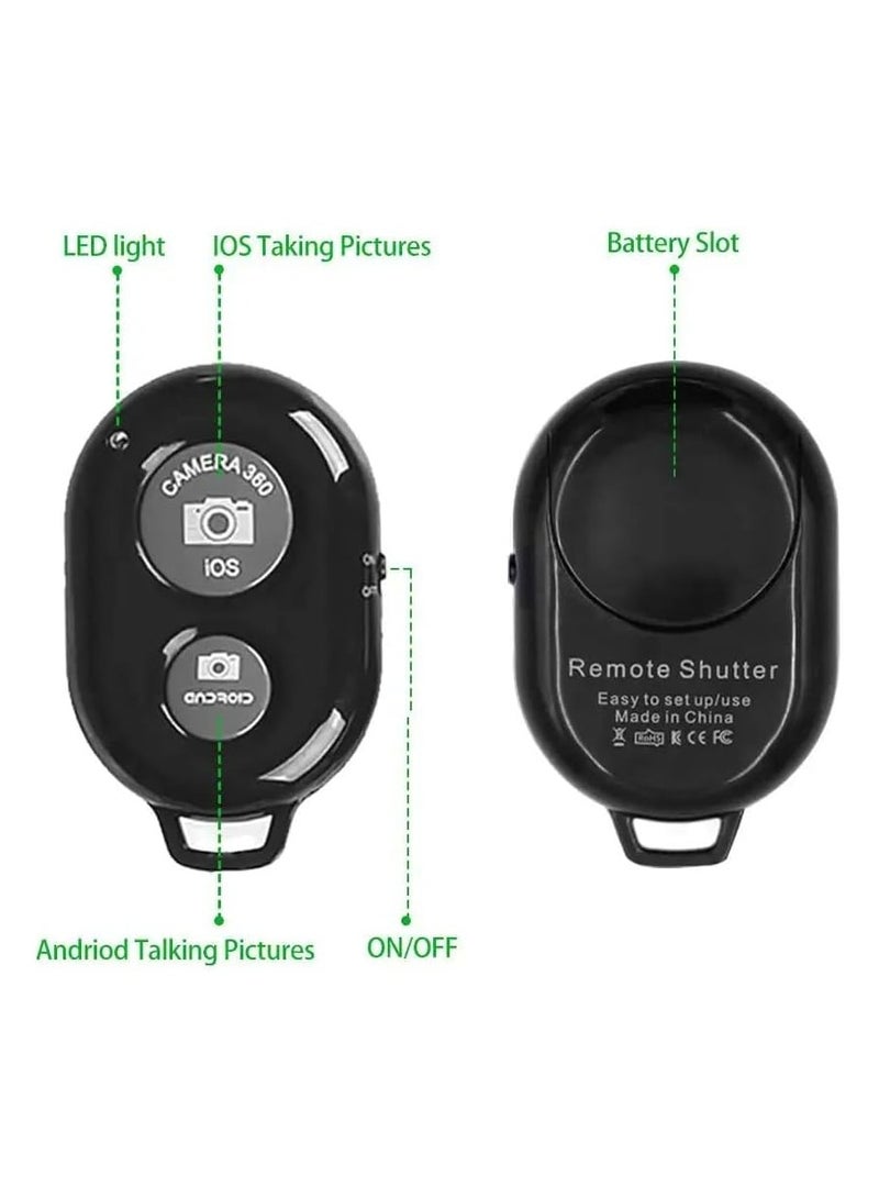 VEROX Bluetooth Shutter Remote – Wireless Selfie Stick Button for Photos & Videos – 2-Click Control – iOS & Android Compatible – Black - Image 4