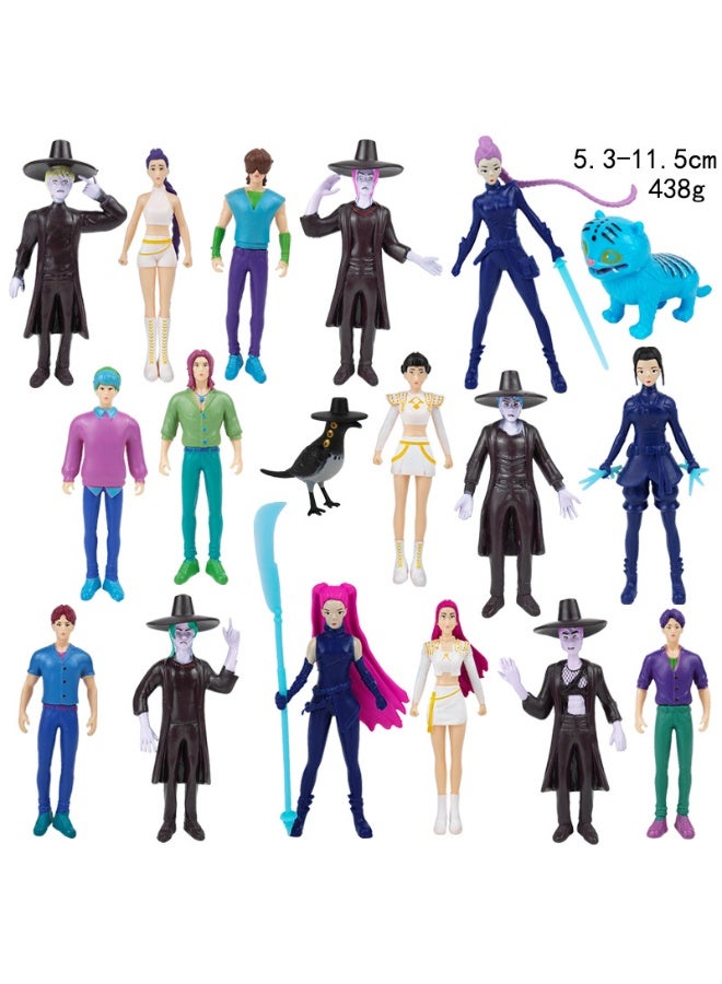 Y&D 18 Pcs kpop hunters Action Figure Toys For Fans  Series Figures Model Birthday Cake Toppers