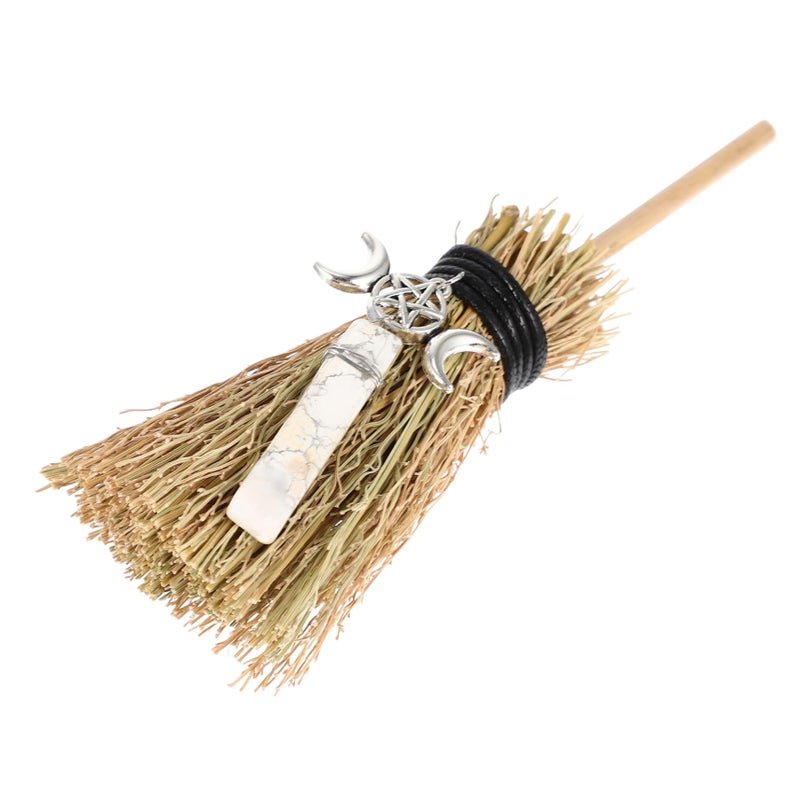 Multi Color Witch Broom Pendant Charm Halloween Car Hanging Ornament Keychain Decor 14 5X5 5CM - Image 2