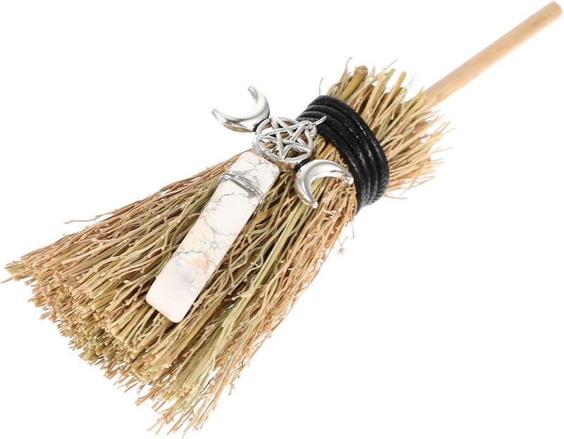 Multi Color Witch Broom Pendant Charm Halloween Car Hanging Ornament Keychain Decor 14 5X5 5CM - Image 1