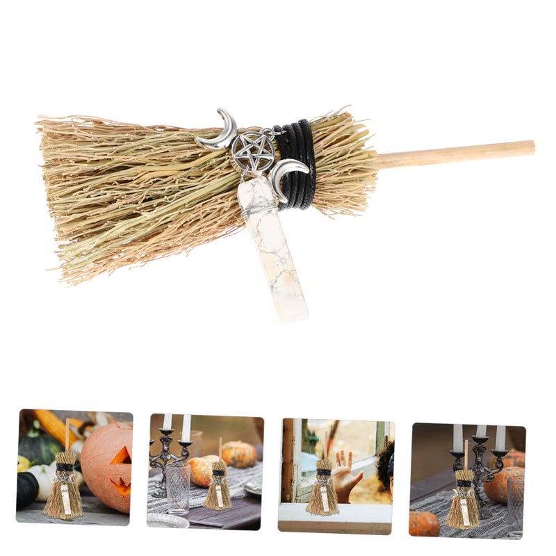 Multi Color Witch Broom Pendant Charm Halloween Car Hanging Ornament Keychain Decor 14 5X5 5CM - Image 4