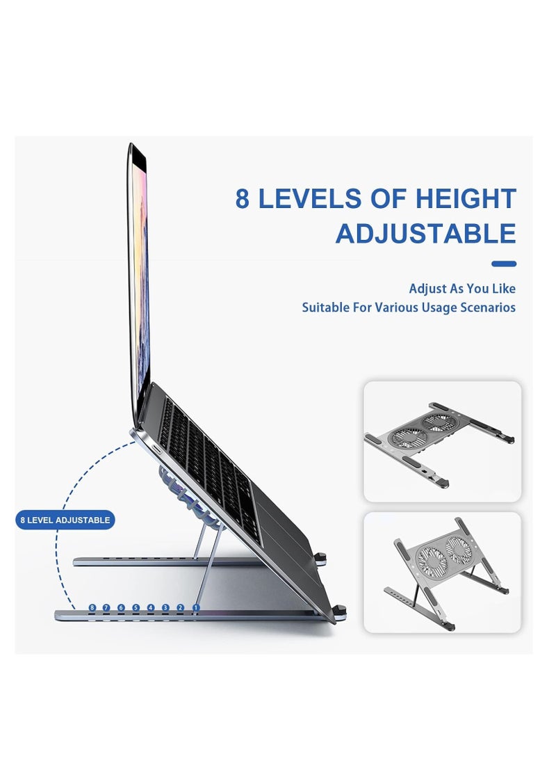 Laptop Cooling Fan Stand External Cooling Fan Stand for Laptop Computer MacBook Air Pro 9-17 Inch Notebook Aluminum  - Image 5