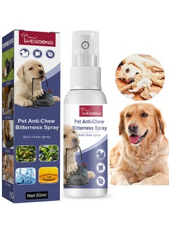 Bitterness Spray For Dogs To Stop Chewing Behavior Corrector, Dog And Cat Deterrent Spray To Stop Scratching On Sofas And Furniture, Indoor And Outdoor Use, Safe And Non-Irritation 50ML
