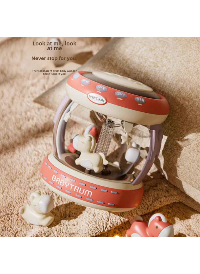 One-piece Delivery Children's Carousel Park Clapping Drum Toy Educational Early Education Clapping Drum With Microphone Light-Color:High-end Bluetooth Model [usb Charging] Extra Large Size☚Green + Microphone/bluetooth (unlimited Access To Content)