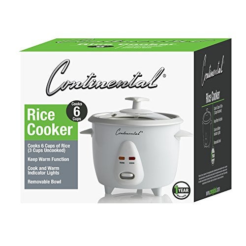 Continental Electric CE23201 6-Cup (Cooked) Rice Cooker (3-cup uncooked) White - Image 5