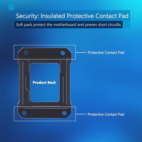 AVERZELLA Anti-Bending Contact Frame Retrofit Kit for Intel 12th/13th/14th Gen CPUs, CNC Aluminum CPU Buckle, Compatible with LGA 1700 Socket Motherboards (with 2g 5.15W/MK CPU Thermal) (Black) - Image 4