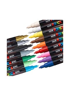 POSCA Paint Marker Pen - PC-3M Extra Fine 0.9-1.3 mm, 16 Colors, Bulled Shaped  - Image 2