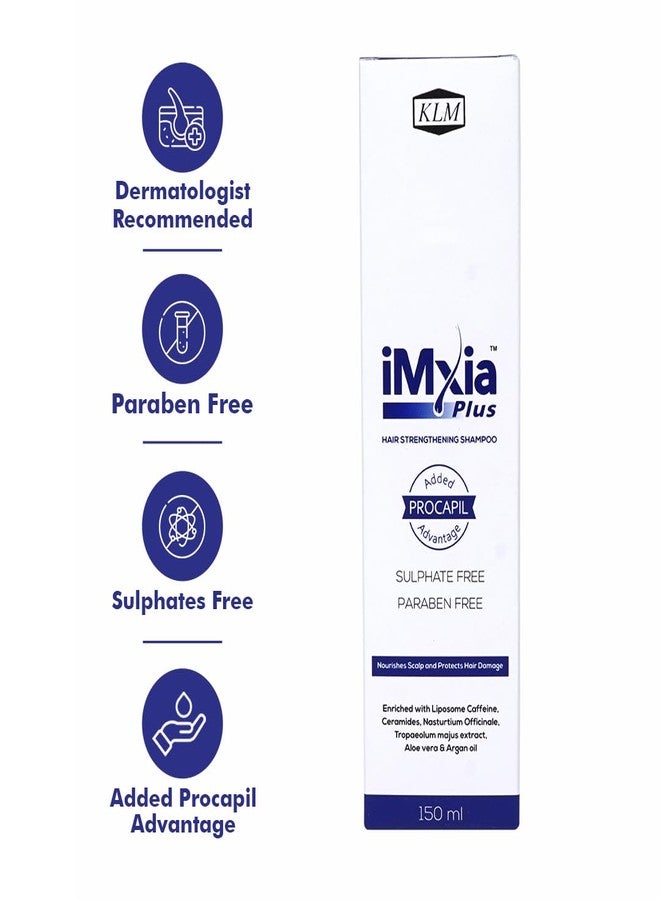 KLM iMxia Plus Hair Strengthening Shampoo, 150ml |Enriched with Procapil & Essential Nutrients | Sulphate & Paraben-Free - Image 4
