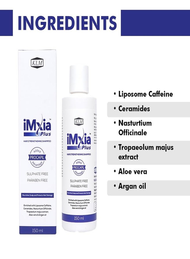 KLM iMxia Plus Hair Strengthening Shampoo, 150ml |Enriched with Procapil & Essential Nutrients | Sulphate & Paraben-Free - Image 5