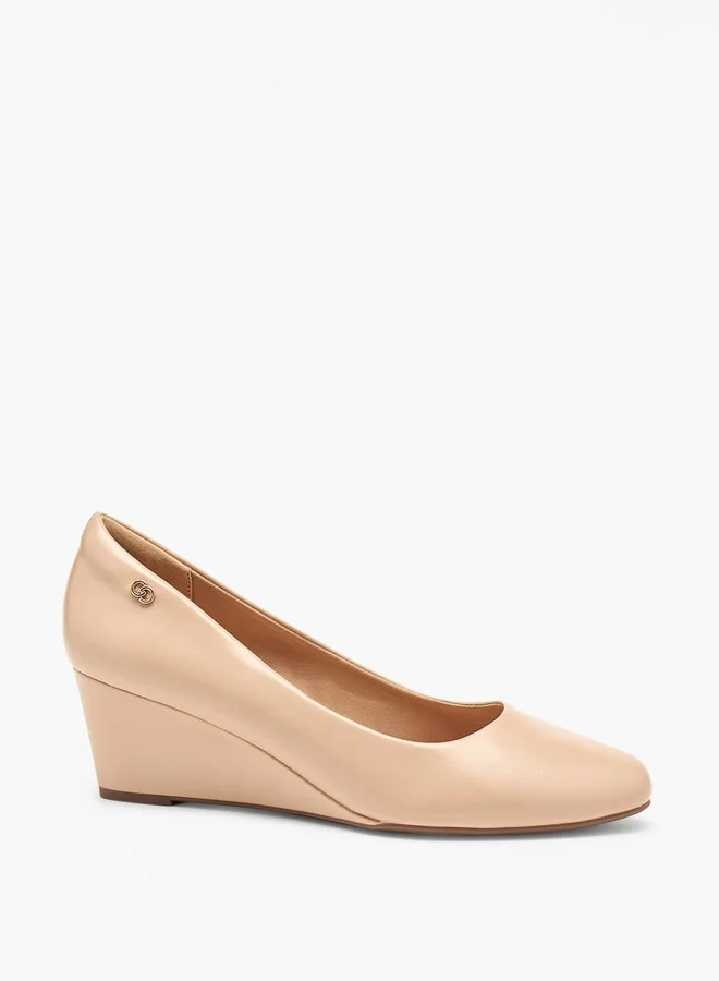 سيليست Women's Solid Slip-On Shoes with Wedge Heels