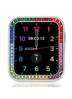 Y&D Compatible for Watch Case Suitable Iwatch 6 Generation 5/ 4/ 3/ 2/ 1 Protective 42mm Color Diamond Silver Type Colorful Square IWatch Cover Frame with Women and Men  - Image 1