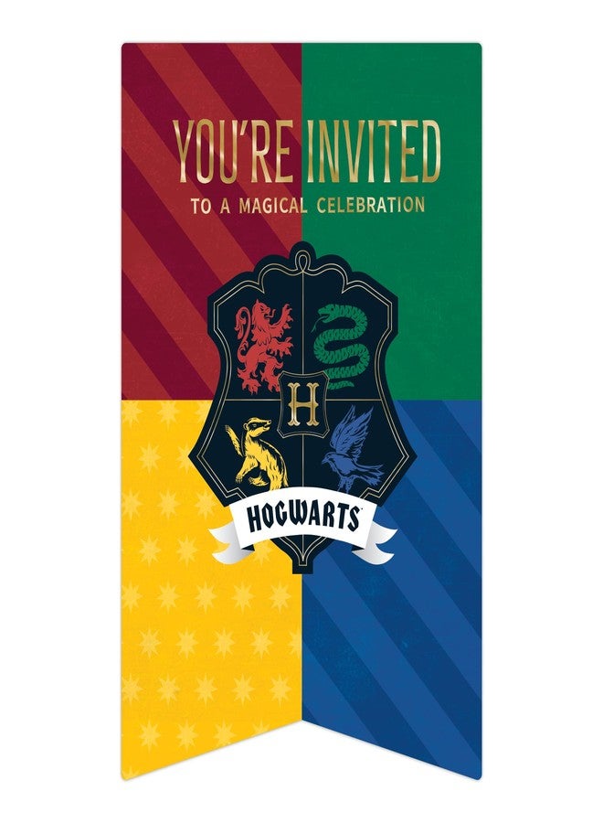 CONQUEST CON*QUEST Harry Potter House Banners Fill-in-the-Blank Magical Celebration Invitation & Envelope Box Set, Includes 20 Blank Invites & 20 Corresponding Envelopes, 4'' x 6'', Officially Licensed - Image 4