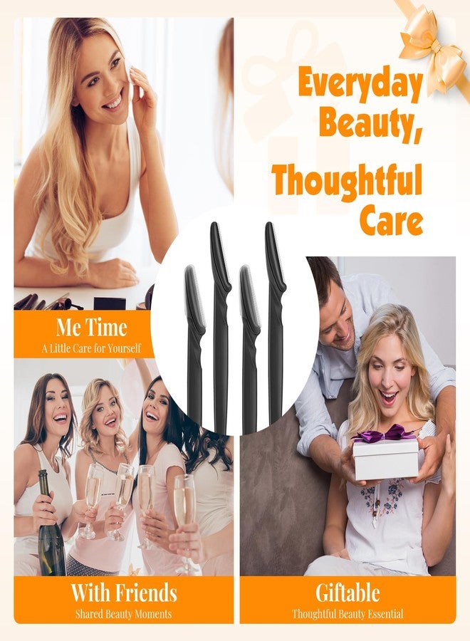 Phyyixs 3-Pack Dermaplaning Tool & Face Razors for Women, 264 Count Bulk - Safe Peach Fuzz Remover & Eyebrow Razor with Covers, Stocking Stuffers, Beauty & Personal Care(Black) - Image 5