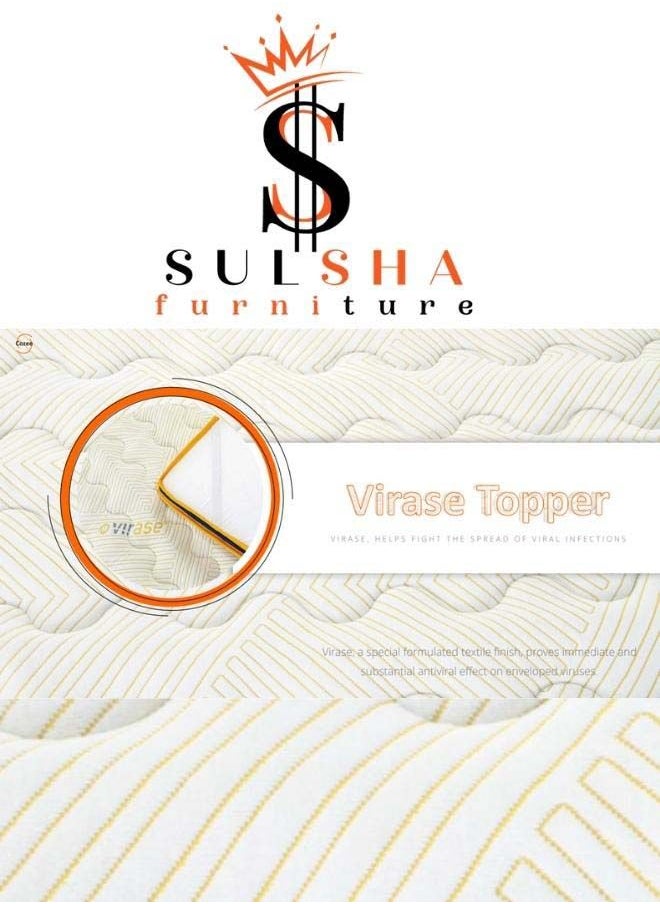 SULSHA - VIRASE Siries Anti-Allergic Premium Quality Super Soft Memory Foam Topper Single Size 100x190x7 Cm - Image 1