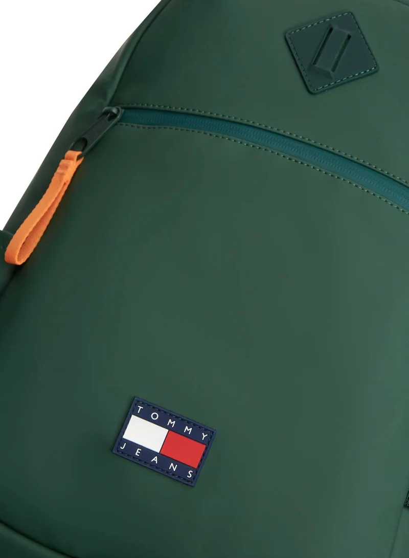 TOMMY JEANS Shadow Pine Rubberised Logo Double Zip Backpack for Men | Best Price UAE