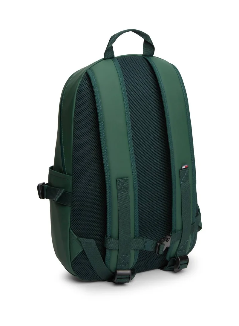 TOMMY JEANS Shadow Pine Rubberised Logo Double Zip Backpack for Men | Best Price UAE