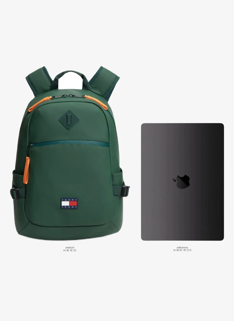Tommy Jeans Rubberised Logo Double Zip Backpack