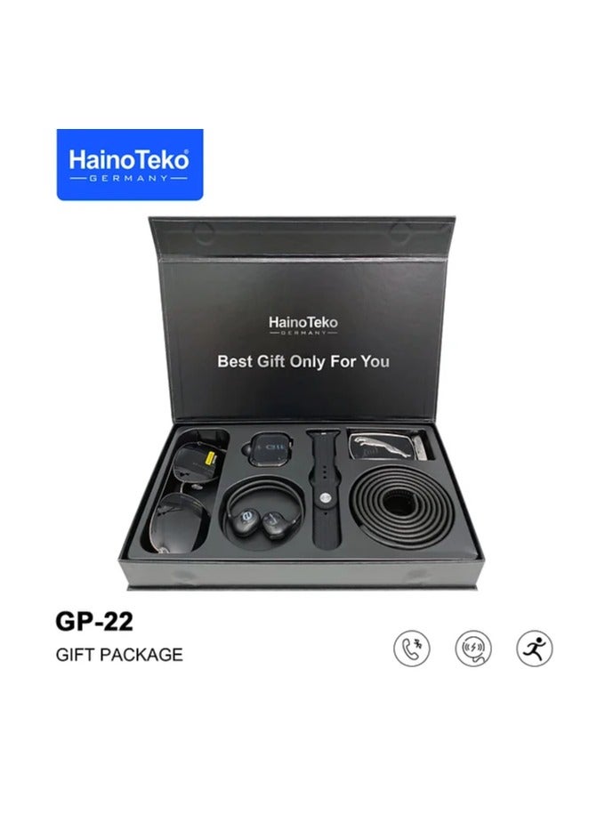 Haino Teko Germany Smart Watch Gift Box with Sunglasses, Belt and Neckband for Men and Boys GP-22
