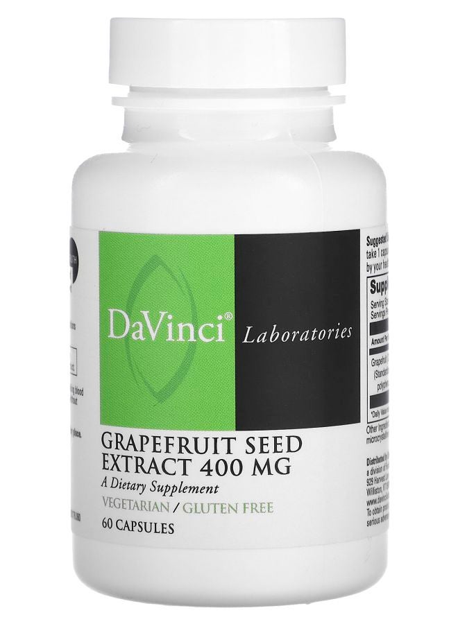 DaVinci Laboratories of Vermont Grapefruit Seed Extract 400 mg 60 Capsules
