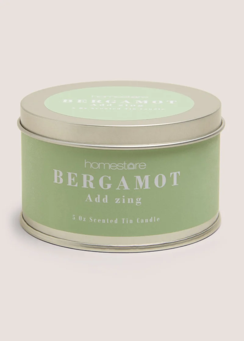 Matalan Bergamot Tin Candle Green