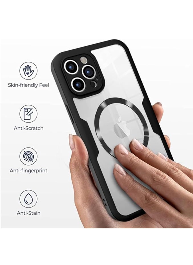 حافظة MagSafe لجهاز iPhone 16 Pro Max/16 Pro/16 Plus/16، حافظة 360 درجة، مزودة بحماية شاشة مدمجة، حافظة مقاومة للصدمات، مناسبة للأنشطة الخارجية، حافظة كاملة، حافظة مغناطيسية