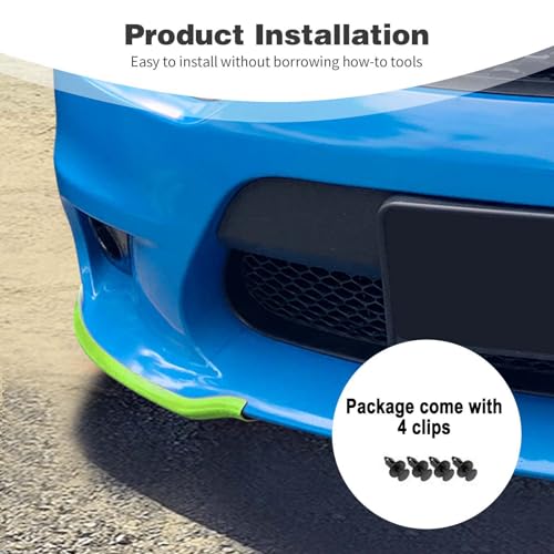 PDKLIN for Charger Front Bumper Lip Splitter Protector Cover Trim for 2015-2023 Dodge Charger Green Exterior Accessories 2pcs, Not for SXT/Widebody - Image 4