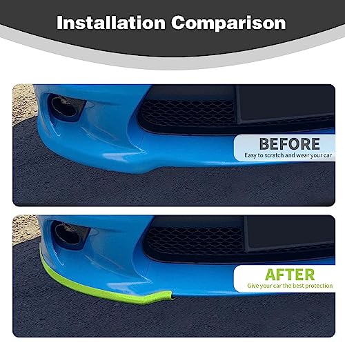 PDKLIN for Charger Front Bumper Lip Splitter Protector Cover Trim for 2015-2023 Dodge Charger Green Exterior Accessories 2pcs, Not for SXT/Widebody - Image 3