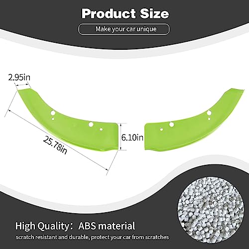 PDKLIN for Charger Front Bumper Lip Splitter Protector Cover Trim for 2015-2023 Dodge Charger Green Exterior Accessories 2pcs, Not for SXT/Widebody - Image 5