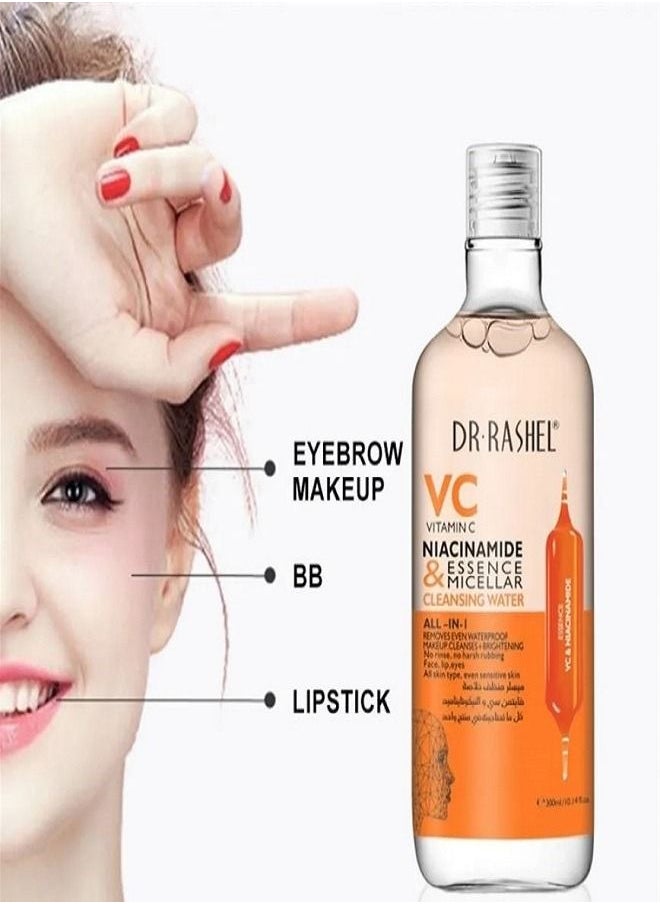 Rashell Cosmetics Vitamin C  Niacinamide Essence Micellar Cleansing Water  - Image 2