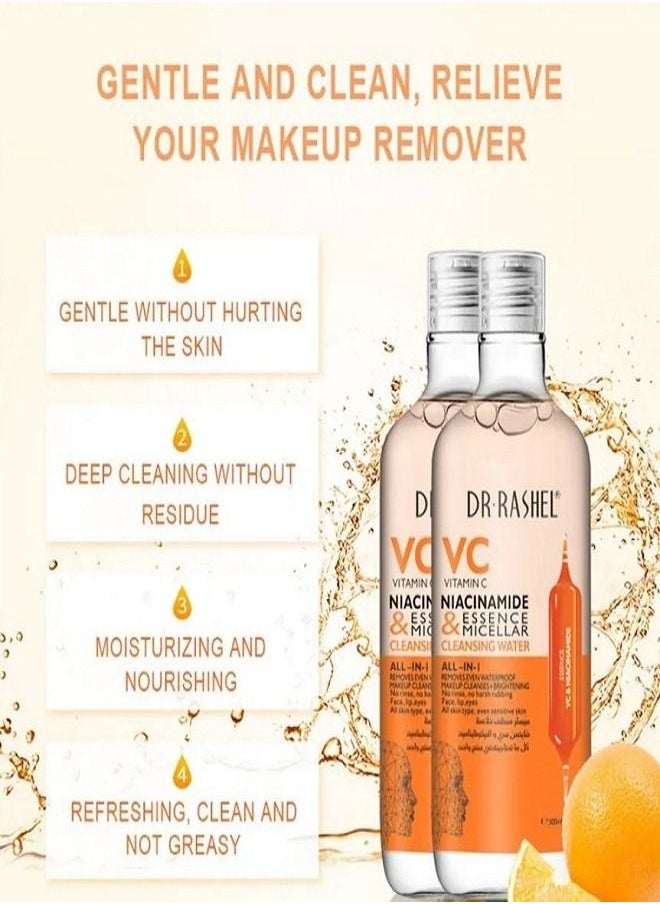 Rashell Cosmetics Vitamin C  Niacinamide Essence Micellar Cleansing Water  - Image 3
