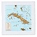3DROSE 3dRose Print of Map of Cuba - Quilt Square, 6 by 6-Inch (qs_205044_2)  - Image 2