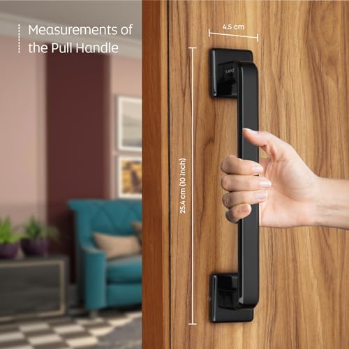 LAPO Cool Door Handles for Main Door | Main Door Handle | Door Handle | Zinc Alloy(10 inches- Pack of 1) Black Finish | 3 Years Warranty, Pull Handle - Image 4