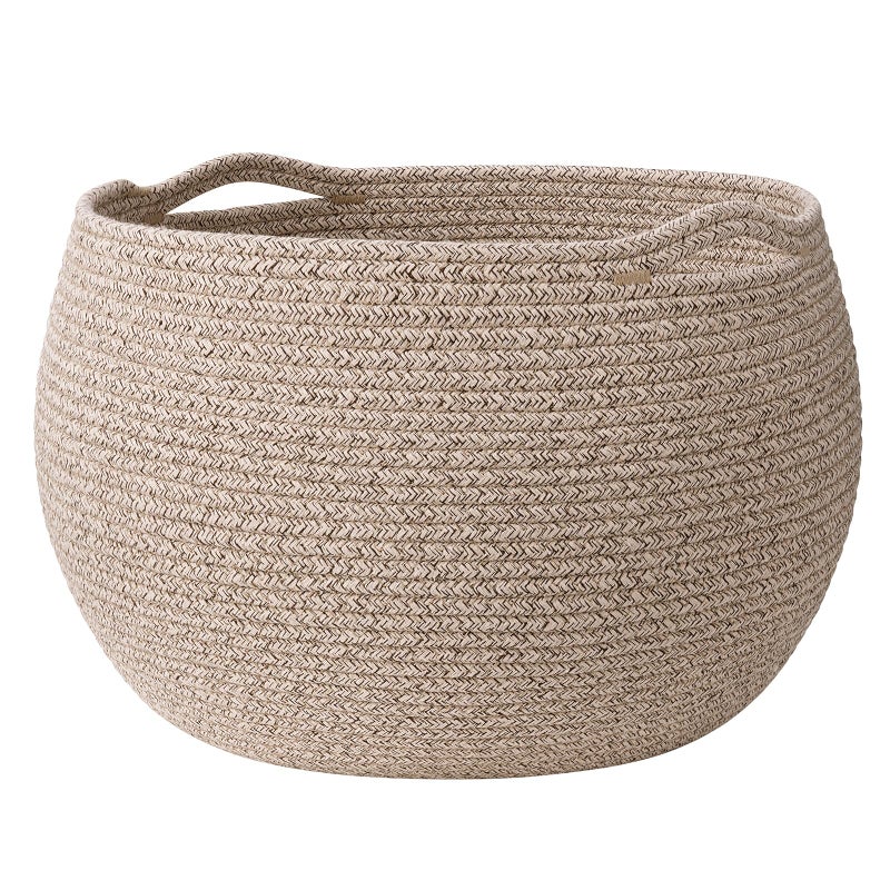Goodpick Large Toy Storage for Kids Woven Storage Basket for Home Decor Baby Baskets for Baby Shower Diaper Caddy Organizer for Nursery Living Room Jute 157D x 105H - Image 2