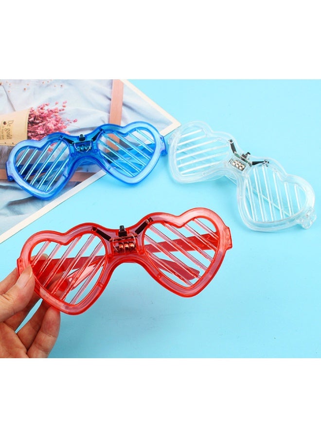 5 PCS LED Light Up Glasses for Kids & Adults, Glow in the Dark Neon Heart Shape Glasses for Party Favors, Birthday & School Events, Wedding, Great Prize for School Contest - Image 5