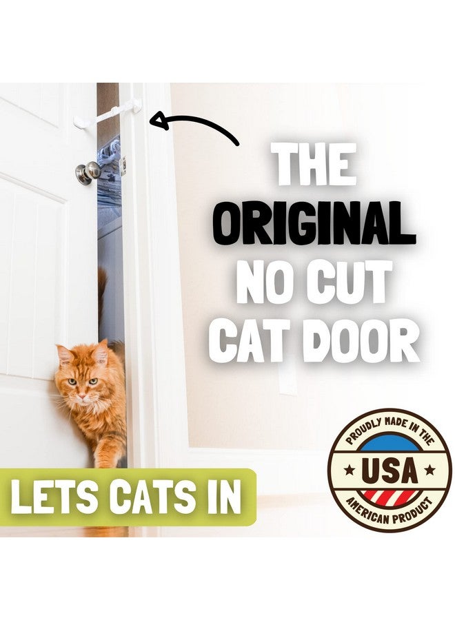 Door Buddy قفل باب آمن للأطفال للقطط باللون الرمادي. حزام باب قط قابل للتعديل يحافظ على الأطفال بعيدًا عن طعام القطط وصندوق الفضلات. أقفال أبواب بسيطة لسلامة الأطفال. بديل باب قط للبوابة الداخلية. - Image 4