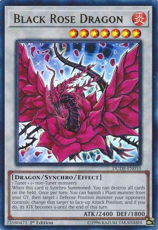 YuGiOh Black Rose Dragon DUDEEN010 Ultra Rare 1st Edition Duel Devastator - Image 1