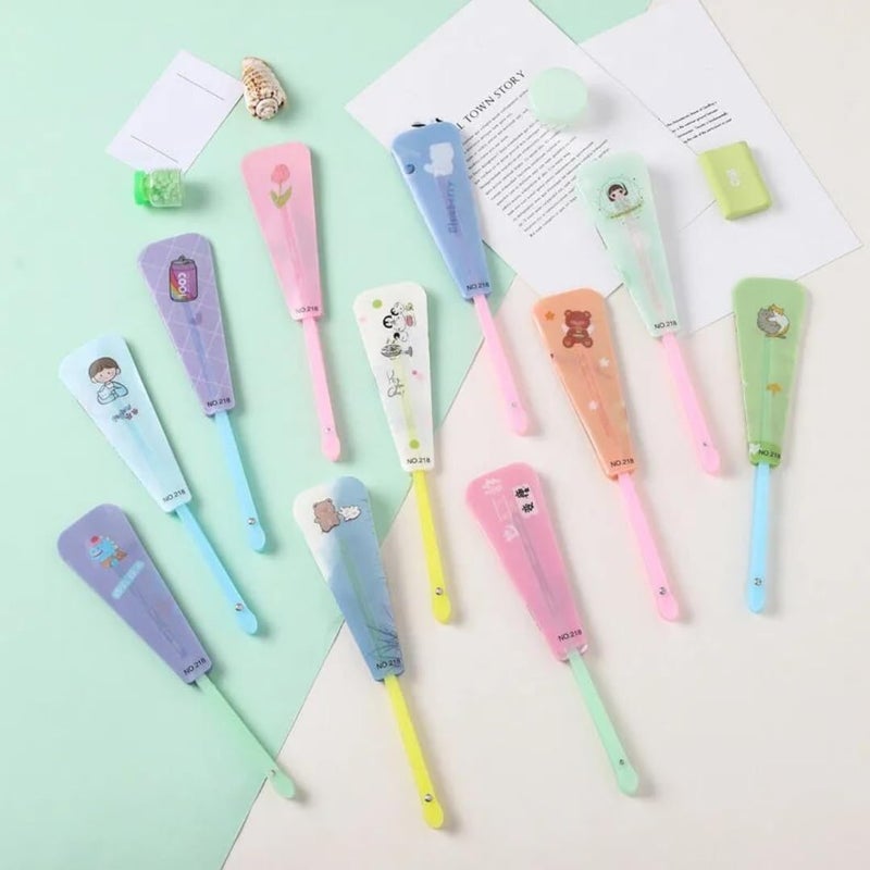 Cute Hand fan Foldable Pack of 6 Plastic Foldable Handheld Fan For Summer Mini Fans for Children and best for Return Gifts for Kids 18  - Image 2