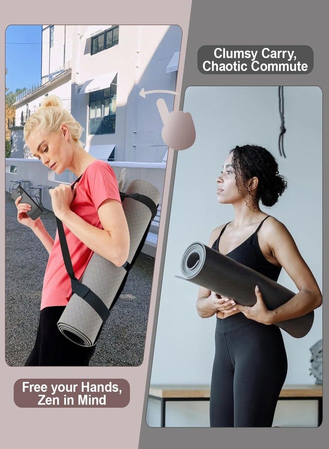 Fyroxx Yoga Mat Carrier, Premium Yoga Strap for Carrying Yoga Mats with Adjustable Hook and Loop Strap, Suitable for Carrying Most Sizes of Yoga Mats, Free Your Hands, Soft and Durable - Image 4